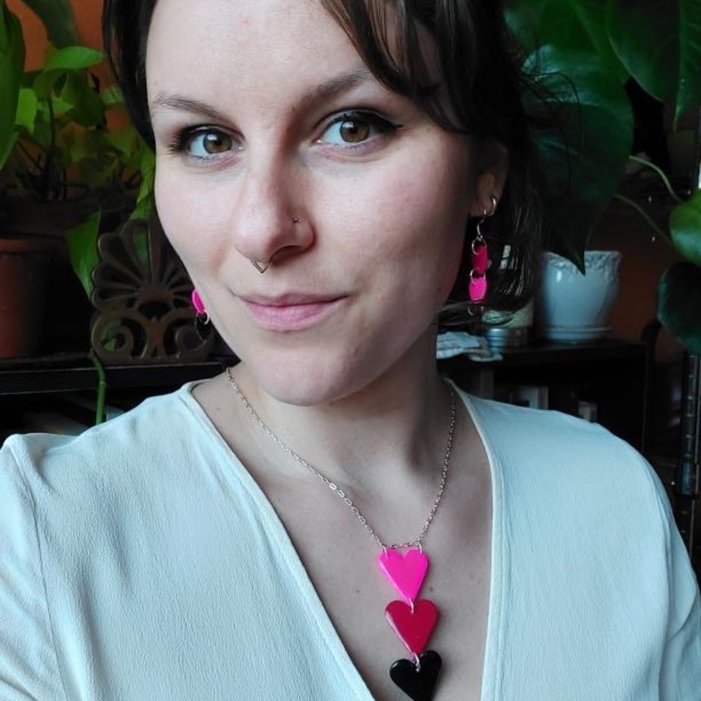 This is a earring and necklace set, I set here locally in Washington.